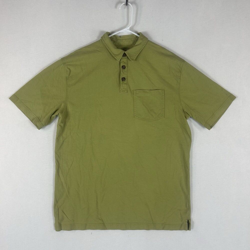 Duluth Trading Co Longtail T Polo Shirt Men’s Medium Green Casual Short Sleeve